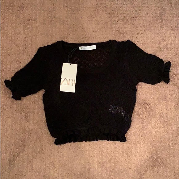 Zara Tops - ZARA - Crochet Crop Top Size S
